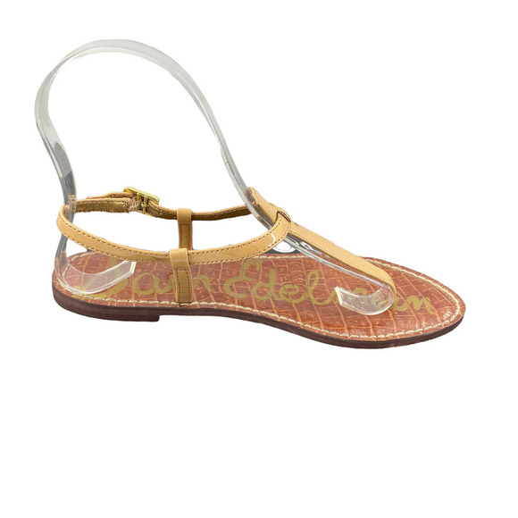 Sam Edelman Gold Tan “Gigi” Women’s Flip Flops T-Strap Sandals Shoes Sz 5.5 M - Picture 6 of 8